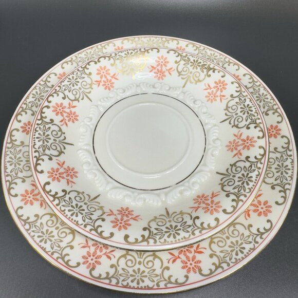 Vintage Waldershof Bavaria Germany Fine Porcelain Teacup Saucer And Plate Set - Picture 15 of 16